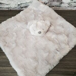 Blankets And‎ Beyond Gray Sherpa Teddy Bear Security Lovie Lovey Used 14"
